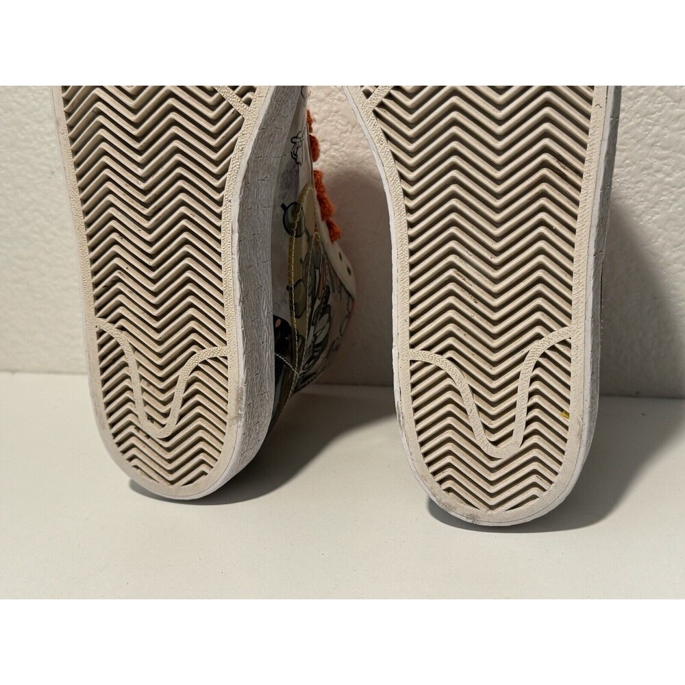 NIKE Womens Blazer High Size 7 White Orange 2009 Art Design Pattern 317808-115 - Picture 13 of 15